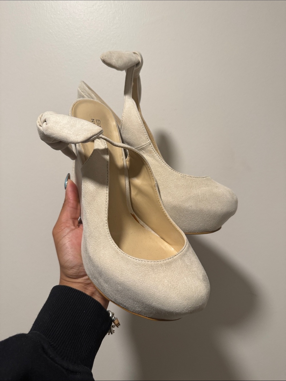 Elegant Cream Tie-Ankle Platform Pumps - Women